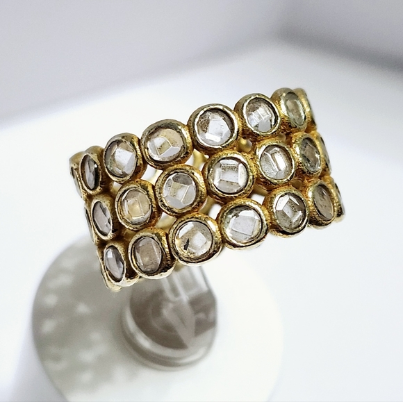 Wide topaz silver Ring sz 8.5 - Picture 5 of 10